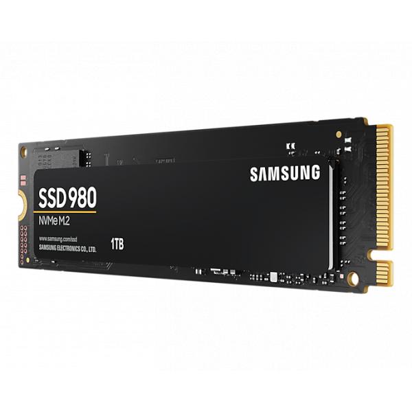 Samsung MZ-V8V1T0BW 980 SSD, 1 TB, NVMe M.2, PCle 3.0, 3500/ 3000 MB/s, 480K/500K IOPS