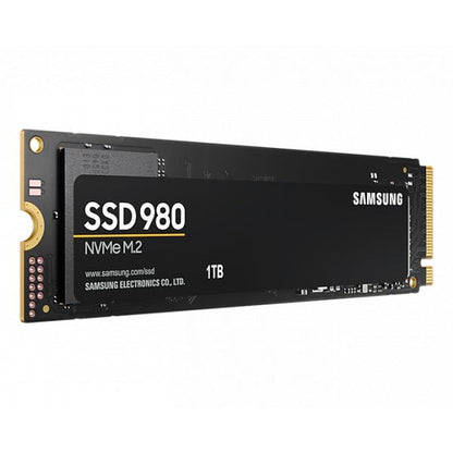 Samsung MZ-V8V1T0BW 980 SSD, 1 TB, NVMe M.2, PCle 3.0, 3500/ 3000 MB/s, 480K/500K IOPS