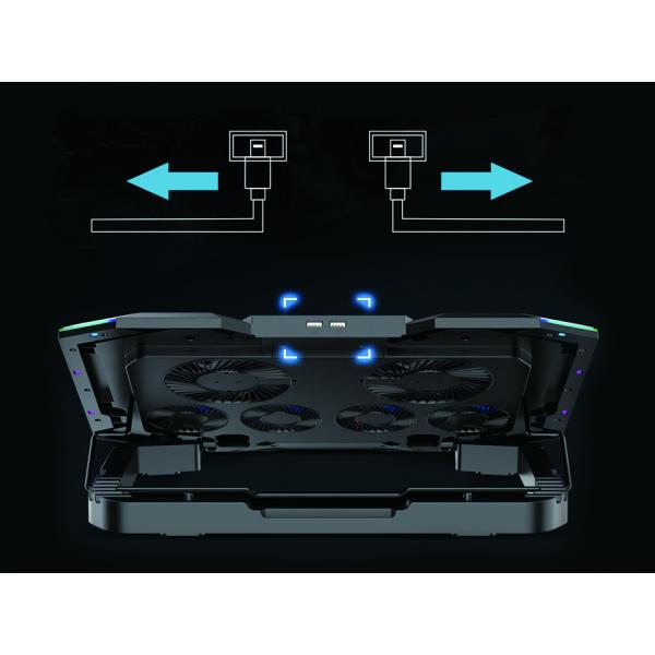 Conceptronic THYIA01B THYIA ERGO 6-Fan Gaming Laptop Cooling Stand, 43.2 cm (17") 6 pc(s) Buttons,