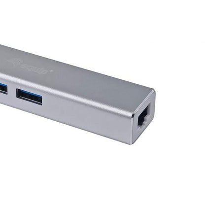 Equip 133481 USB-C to 3-port USB 3.0 Hub with Gigabit adapter