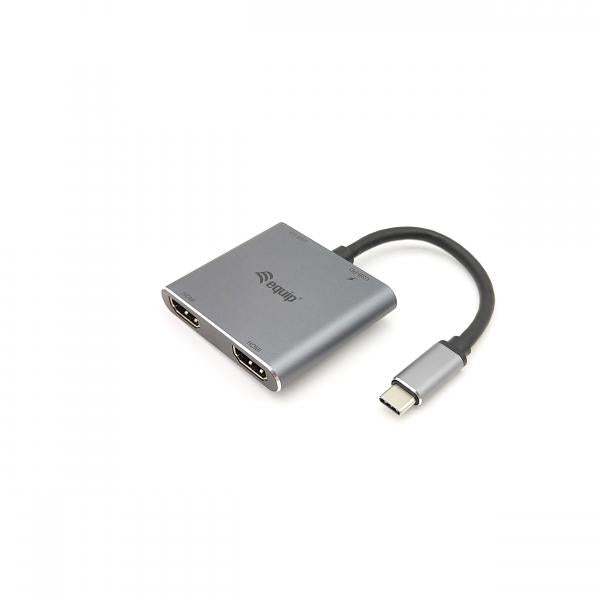 Equip 133484 USB-C 4 in 1 Dual HDMI Adapter