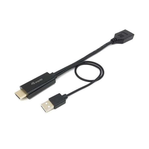 Equip 119039 HDMI to DisplayPort Adapter, 0.15 m, HDMI Type A (Standard) DisplayPort, Male, Straight