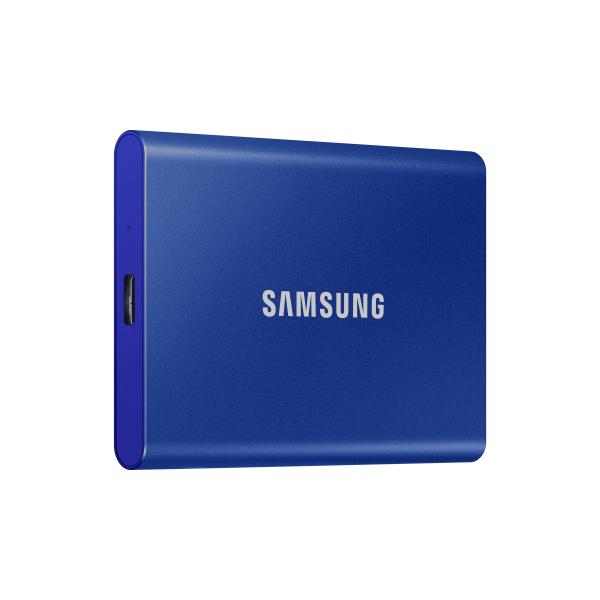 Samsung MU-PC1T0H/WW T7 Portable SSD, 1 TB, USB Type-C, 3.2 Gen 2 (3.1 Gen 2) 1050 MB/s, Blue