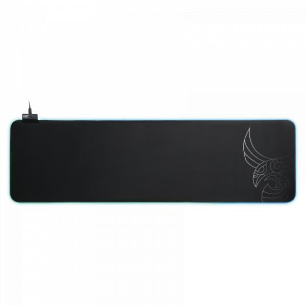 L33T Gaming 160406 Asar Bardagi XXL RGB Gaming mousepad, Fast surface. 920 x 294 x 3 mm, Black