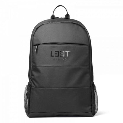 L33T Gaming 160380 Gaming Backpack in black slim nylon design. Fits 15.6inch devices