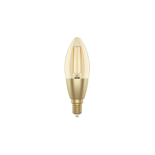 WOOX R5141 Smart Candle C37 Filament LED Bulb, Wi-FI, E14, 4.9W, 470 lm, Warm White 2700K