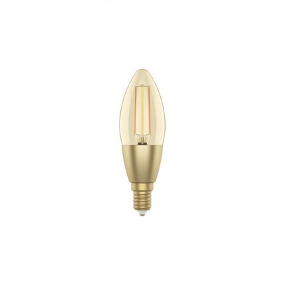 WOOX R5141 Smart Candle C37 Filament LED Bulb, Wi-FI, E14, 4.9W, 470 lm, Warm White 2700K