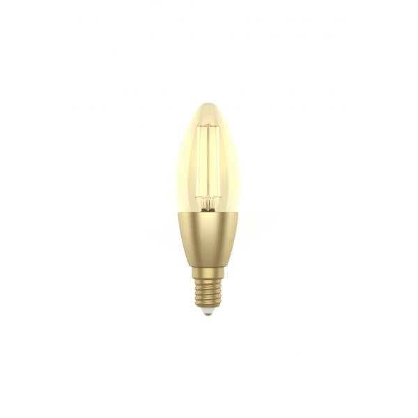 WOOX R5141 Smart Candle C37 Filament LED Bulb, Wi-FI, E14, 4.9W, 470 lm, Warm White 2700K