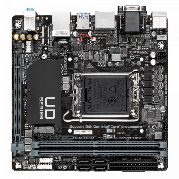 Gigabyte H610I DDR4 H610I DDR4, Mini-ITX, Intel, LGA 1700, DDR4 DIMM, 64 GB, M.2, TPM, GBLAN