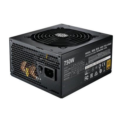 Cooler Master MPE-7501-AFAAG-EU MWE 750 Gold v2, ATX, 750 W, Full modular, 120mm, 1500 RPM, Black