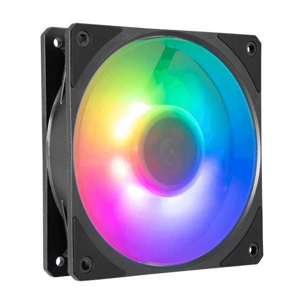 Cooler Master MFZ-M2DN-24NP2-R1 Mobius 120P ARGB, 120 MM, 2400 RPM, 30 dB, 75.2 CFM, Black