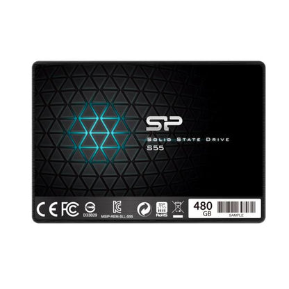 Silicon Power SP480GBSS3S55S25 Slim S55 SSD, 480 GB, 2.5", SATA3, 6 Gbit/s, SLC, 560/ 500 MB/s, Blue