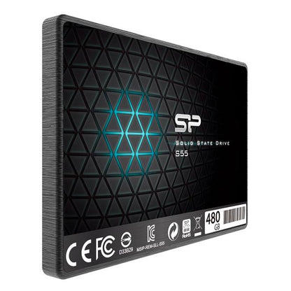 Silicon Power SP480GBSS3S55S25 Slim S55 SSD, 480 GB, 2.5", SATA3, 6 Gbit/s, SLC, 560/ 500 MB/s, Blue