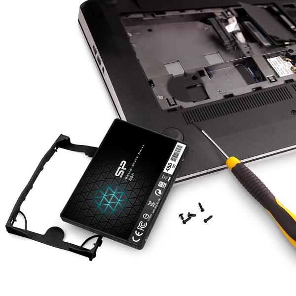 Silicon Power SP480GBSS3S55S25 Slim S55 SSD, 480 GB, 2.5", SATA3, 6 Gbit/s, SLC, 560/ 500 MB/s, Blue