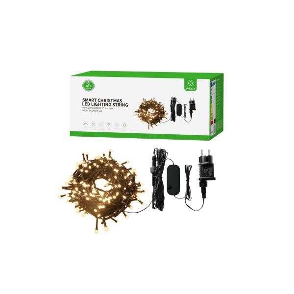 WOOX R5168 Slimme Kerstverlichting Wi-Fi 20 meter, 200leds, 230 lumen, warm-wit met dim en geluid