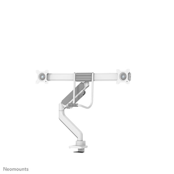 Neomounts DS75-450WH2 Full-Motion Screen Desk Mount, 2 screens, topfix clamp & grommet