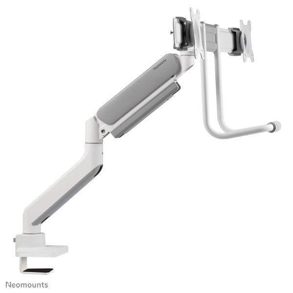 Neomounts DS75-450WH2 Full-Motion Screen Desk Mount, 2 screens, topfix clamp & grommet