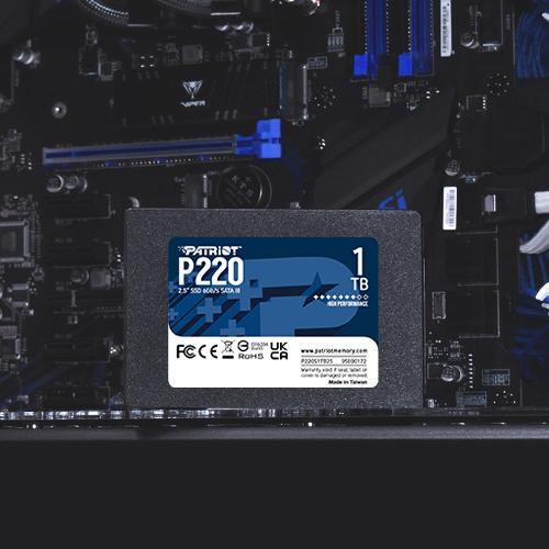 Patriot P220S1TB25 P220 SSD, 1TB, 2.5", SATA3, 6 Gbps