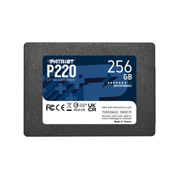 Patriot P220S256G25 P220 SSD, 256 GB, 2.5", SATA3, 6 Gbps