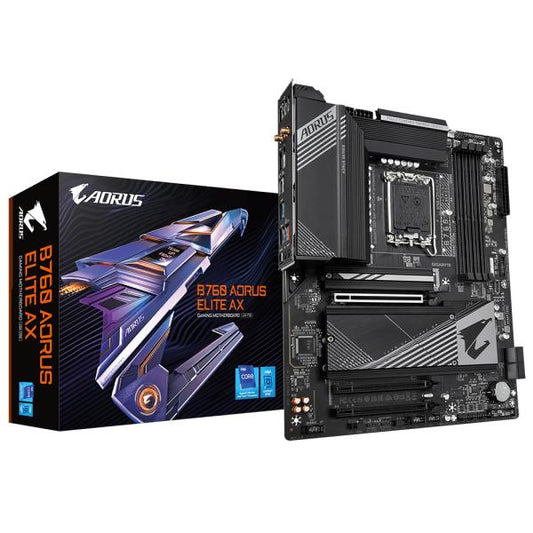 Gigabyte B760 AORUS ELITE AX B760 AORUS ELITE AX (rev. 1.0) Intel, LGA1700, B760, DDR5-SDRAM, 128GB