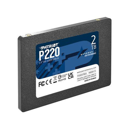 Patriot P220S2TB25P220 SSD, 2TB, 2.5 inch, SATA3, 550/ 500 MB/s, Black