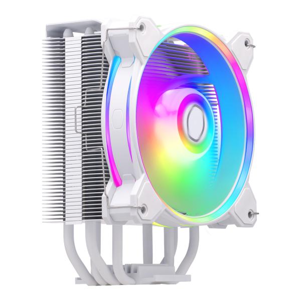 Cooler Master RR-S4WW-20PA-R1 Hyper 212 Halo White, 4-pin, ARGB, 120mm, 650-2050 RPM, 27 dBa (Max)