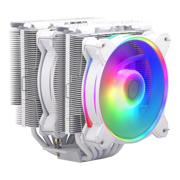 Cooler Master RR-D6WW-20PA-R1 Hyper 622 Halo White, 6-heatpipe, 2x 120mm ARGB, 27 dBa (max)