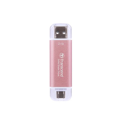 Transcend TS512GESD310P ESD310P External SSD, 512 GB, USB 10Gbps, Type C/ A, 1050/ 950 MB/s, Pink