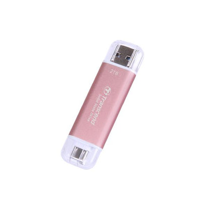 Transcend TS512GESD310P ESD310P External SSD, 512 GB, USB 10Gbps, Type C/ A, 1050/ 950 MB/s, Pink