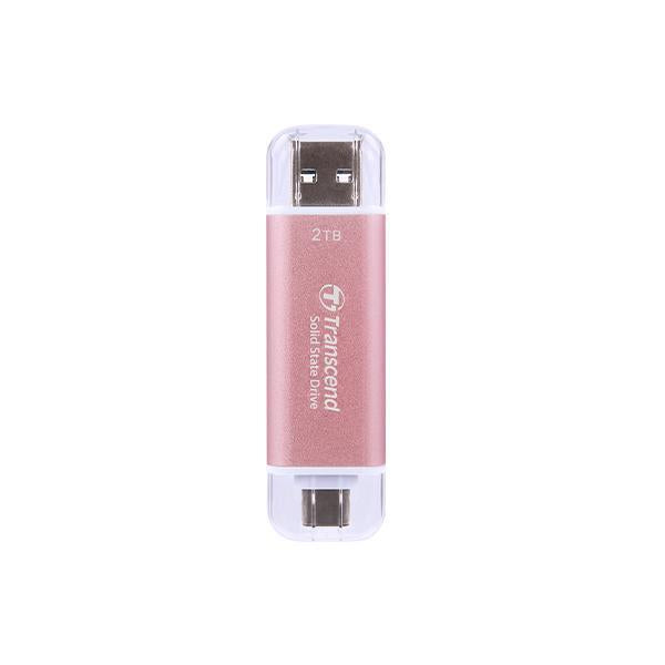 Transcend TS2TESD310P ESD310P External SSD, 2 TB, USB 10Gbps, Type C/ A, 1050/ 950 MB/s, Pink