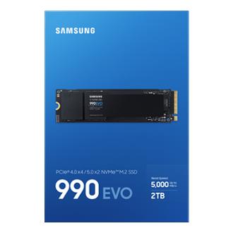 Samsung MZ-V9E2T0BW 990 EVO SSD, 2 TB, M.2 NVME, 5000 MB/s