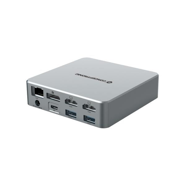 Conceptronic DONN25G 15-in-1 DisplayLink USB 3.2 Gen 2 Docking Station, Type-C 10 Gbps, USB-A x2