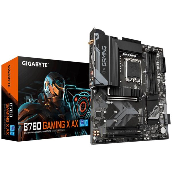 Gigabyte B760 GAMING X AX, ATX, Intel LGA1700, B760, 4x DDR5, USB 3.2 Gen 2, M.2, 2.5 GbE, TPM