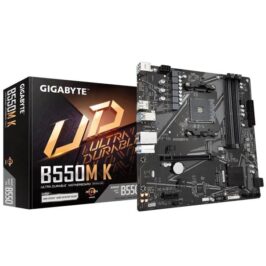 Gigabyte B550M K, AMD, Socket AM4, B550, DDR4, Dual PCIe 4.0/3.0 M.2