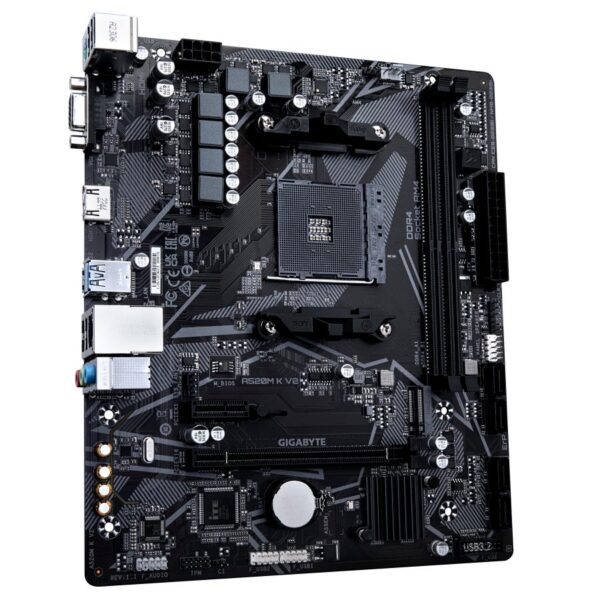 Gigabyte A520M K V2, mATX, AMD AM4, A520, DDR4, 5100 Mhz, USB 3.2 Gen 1, M.2, GbE LAN - Afbeelding 3