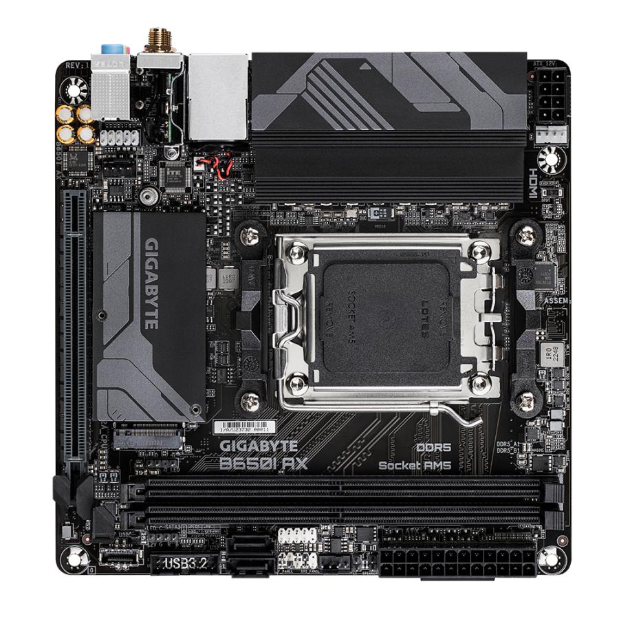 Gigabyte B650I AX, Mini-ITX, AMD AM5, 2x DDR5, USB 3.2 Gen 2, 2.5 GbE, Wi-Fi 6E, PCIe 4.0 - Afbeelding 4