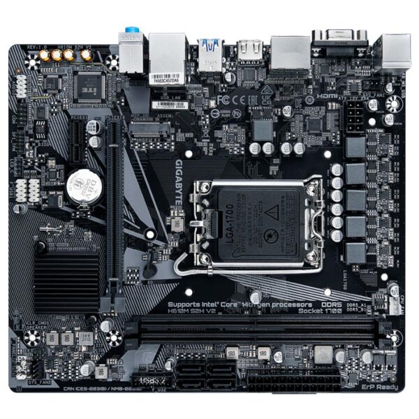 Gigabyte H610M S2H V2 H610M S2H V2, , Intel, LGA1700, DDR5 (5600MHz) GBe LAN, M.2, USB3.2 Gen 1 - Afbeelding 4