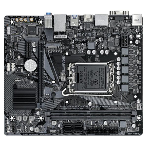 Gigabyte H610M S2H V3 DDR4 H610M S2H V3, Intel LGA1700, DDR4, 3200 MHz, GbE LAN, 4+1+1 Digital VRM - Afbeelding 4