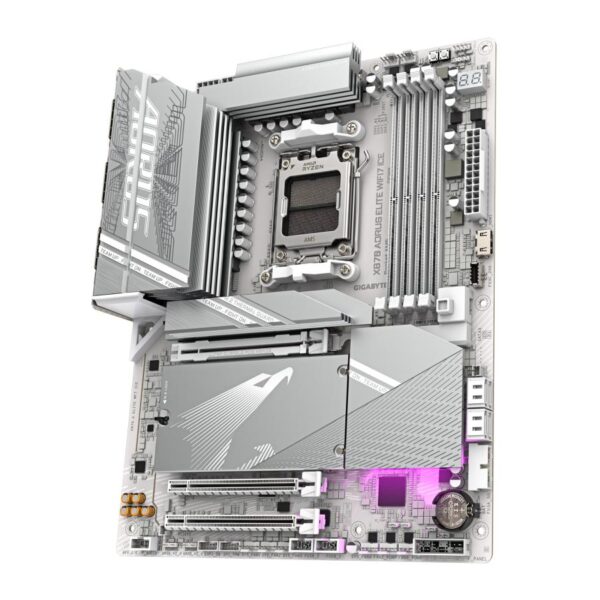 Gigabyte X870 A ELITE WF7 ICE Rev 1.0, ATX, AMD AM5, X870, 4x DDR5, USB4, 2.5 GbE, Wi-Fi 7, PCIe 5 - Afbeelding 4