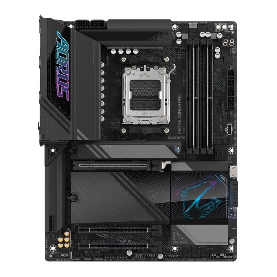 Gigabyte X870E AORUS PRO X870E AORUS PRO, ATX, AMD AM5, DDR5 8000MHz, Wi-Fi 7, 2.5GbE, USB 4 - Afbeelding 2