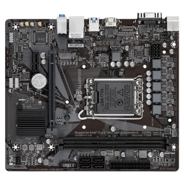 Gigabyte H610M H V2 H610M H V2, mATX, Intel LGA1700, DDR5 5600MHz, M.2, GbE LAN, USB 3.2 - Afbeelding 4